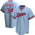 Men's Twins 34 Kirby Puckett Blue Pullover cooperstown Jersey
