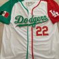 Men's Dodgers #22 Clayton Kershaw Mexico Heritage night split Jersey