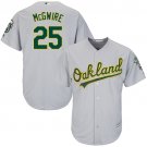Men's OAK #25 Mark McGwire  Player Jersey gray