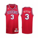 Men's Allen iverson  Philadelphia 76ers throwback jersey red