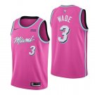 Men's / Youth Miami Heat Dwyane Wade Pink Earned Edition Basketball Jersey