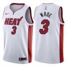 Men's / Youth Miami Heat Dwyane Wade White Basketball Jersey Embroidered