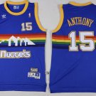 Mens / Youth  Carmelo Anthony Denver Nuggets throwback rainbow jersey blue