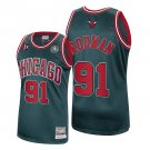 Mens Dennis Rodman Chicago Bulls hardwood classic  jersey green