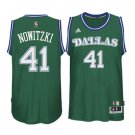 Mens Dirk Nowitzki Dallas Mavericks throwback jersey green