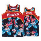 Mens Dominique Wilkins Atlanta Hawks Floral Jersey