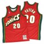 Mens  Gary Payton Seattle Sonics supersonics throwback jersey red