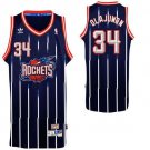 Mens  Hakeem Olajuwon Houston Rockets throwback jersey black