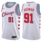 Mens / YOUTH Dennis Rodman Chicago Bulls city jersey white