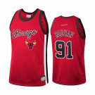Mens / YOUTH Dennis Rodman Chicago Bulls team heritage hardwood classic jersey red