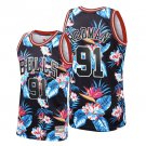 Mens Dennis Rodman Chicago Bulls floral  jersey