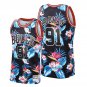 Mens Dennis Rodman Chicago Bulls floral  jersey