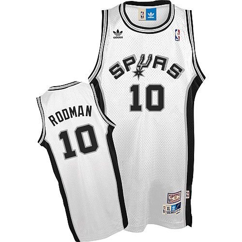 Mens Dennis Rodman Spurs throwback jersey white