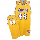 Mens  Jerry West Lakers throwback yellow jersey gold