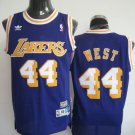Mens  Jerry West Lakers throwback jersey purple