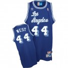 Mens   Jerry West Lakers throwback retro blue jersey