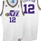 Mens  John Stockton Utah Jazz throwback white jersey