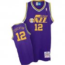 Mens  John Stockton Utah Jazz throwback hardwood jersey purple