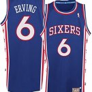 Mens Julius Erving Philadelphia 76ers sixers throwback jersey blue