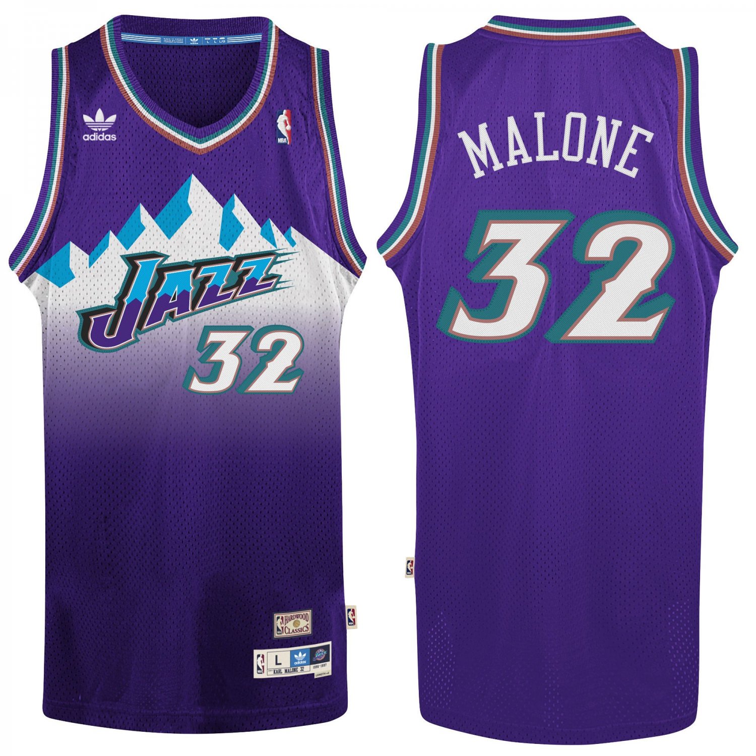 Mens   Karl Malone Utah Jazz throwback jersey purple