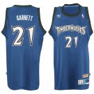 Mens   Kevin Garnett Minnesota Timberwolves Throwback jersey light blue
