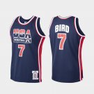 Mens Larry Bird Team USA #7 jersey Navy Blue