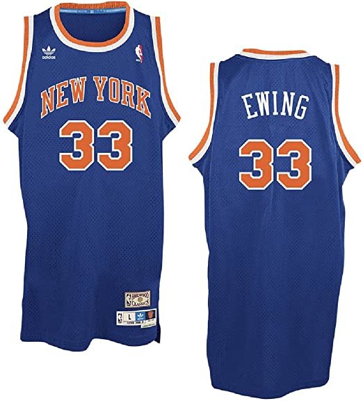 Mens Patrick Ewing Knicks Throwback jersey blue