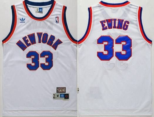 Mens Patrick Ewing Knicks Throwback jersey white