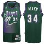 Mens   Ray Allen Milwaukee Bucks throwback jersey green