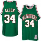 Mens / Youth Ray Allen Milwaukee Bucks throwback jersey green