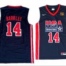 Mens Charles Barkley 1992 Olympic game Dream Team USA Jersey blue