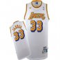 Men's kareem abdul jabbar Lakers throwback jersey white