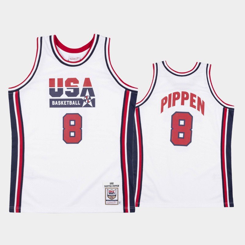 Mens Scottie Pippen Dream Team USA 1992 Olympics white
