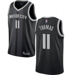 Men's Isiah Thomas Detroit Pistons city jerseys black