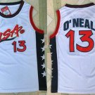 Mens shaq Shaquille O'Neal 1996 Dream Team USA jersey white