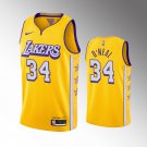 Mens /  Youth shaq Shaquille O'Neal Lakers city jersey gold