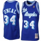 Mens shaq Shaquille O'Neal Lakers Throwback jersey blue