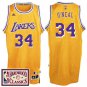Mens shaq Shaquille O'Neal Lakers Throwback jersey yellow