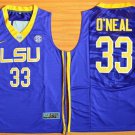 Mens shaq Shaquille O'Neal LSU College jersey blue