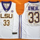 Mens shaq Shaquille O'Neal LSU College jersey white