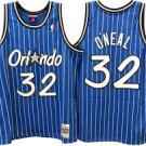 Mens shaq Shaquille O'Neal Orlando Magic Throwback jersey blue pinstripe