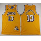 Mens Wilt Chamberlain Lakers 13  throwback jersey yellow