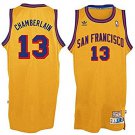 Mens Wilt Chamberlian SF Warriors throwback  jersey yellow