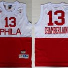 Mens Wilt Chamberlain phila 76ers Sixers jersey white red