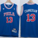 Mens Wilt Chamberlain phila 76ers Sixers throwback jersey blue