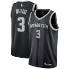 Men's Ben Wallace Detrot Pistons city jersey black