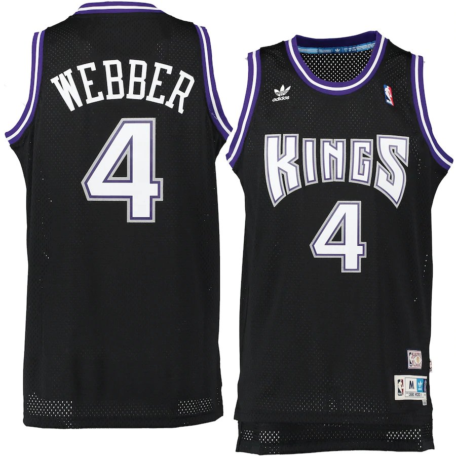 Mens' Chris Webber Kings throwback jersey black
