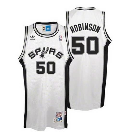 Men's David Robinson Spurs Throwback  jersey white