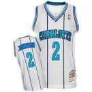 Men's Larry Johnson Charlotte Hornets throwback jersey white