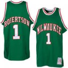 Men's oscar robertson bucks throback jersey green